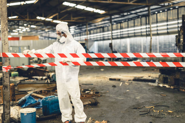 Professional Drug Lab Cleanup technician working in Lawrence, IN